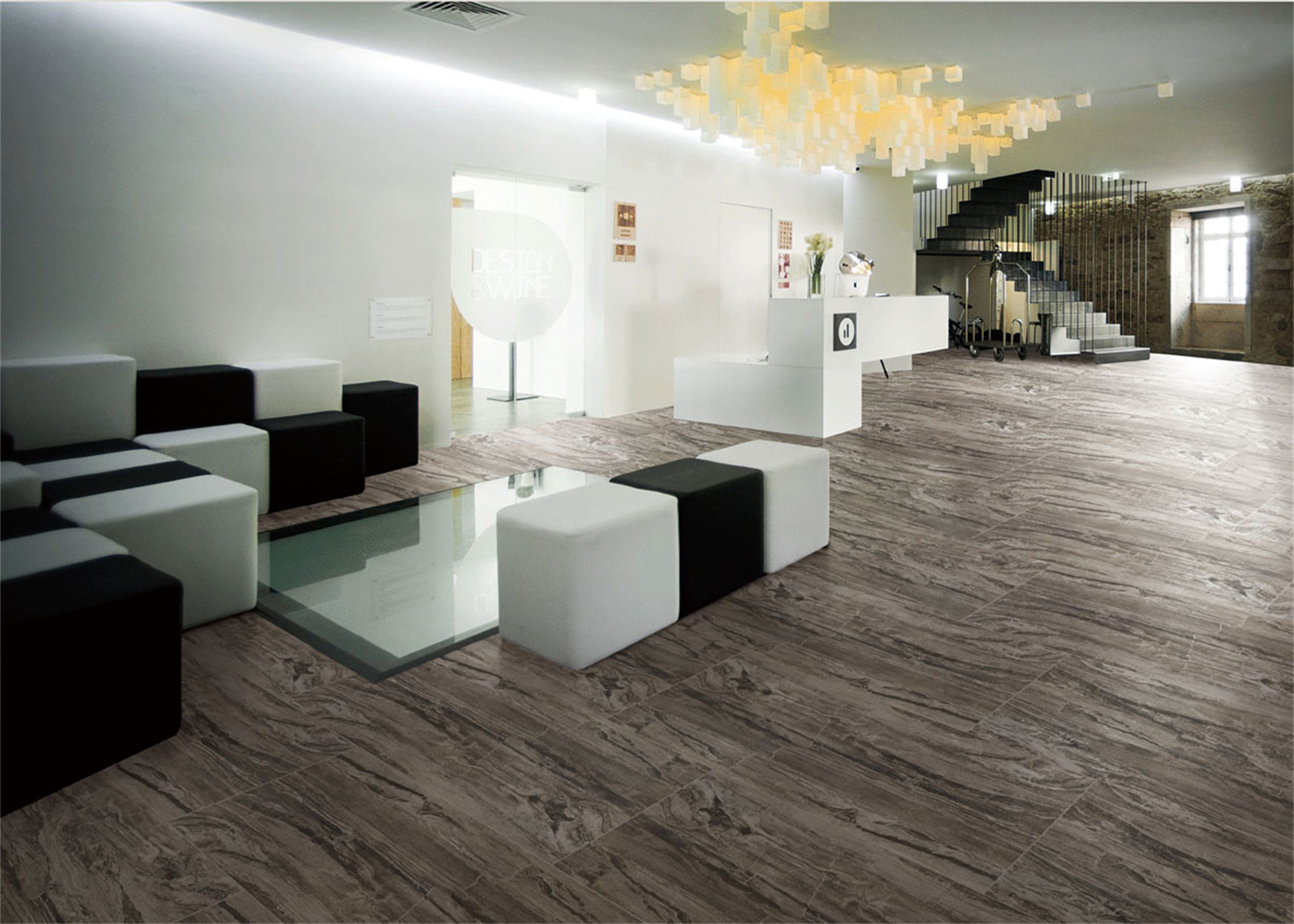 white porcelain floor tile