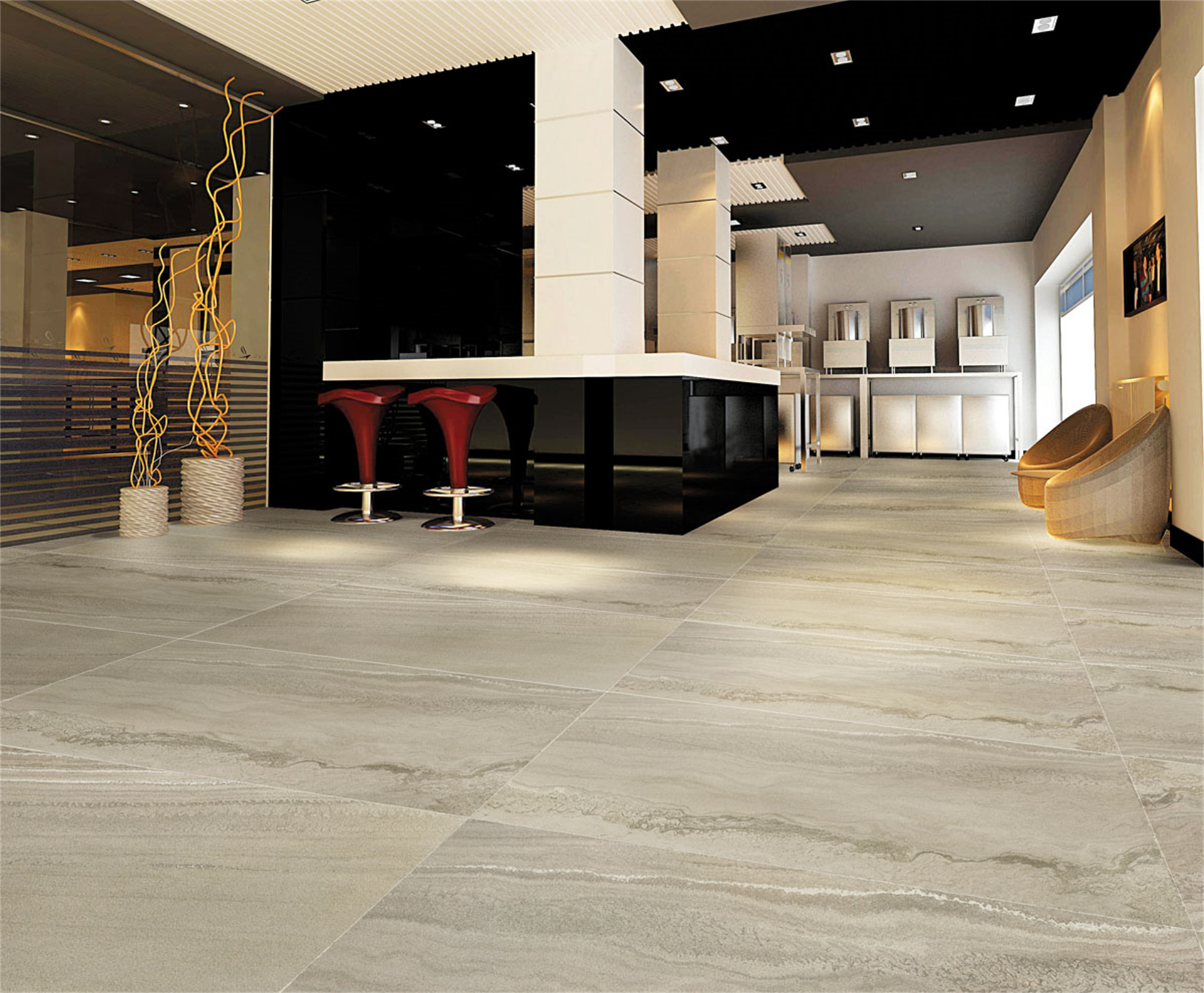 porcelain tile flooring