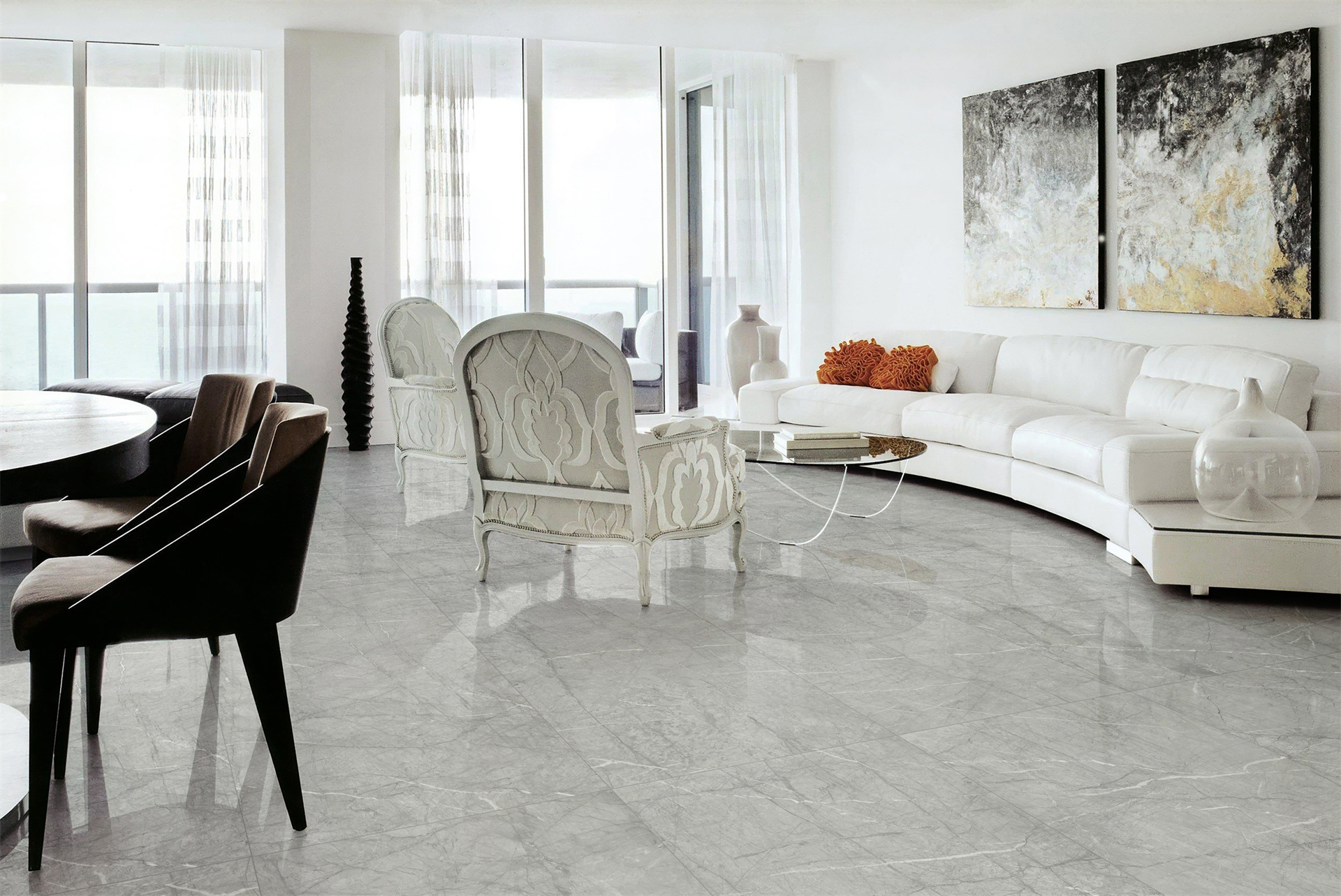 porcelain tile flooring