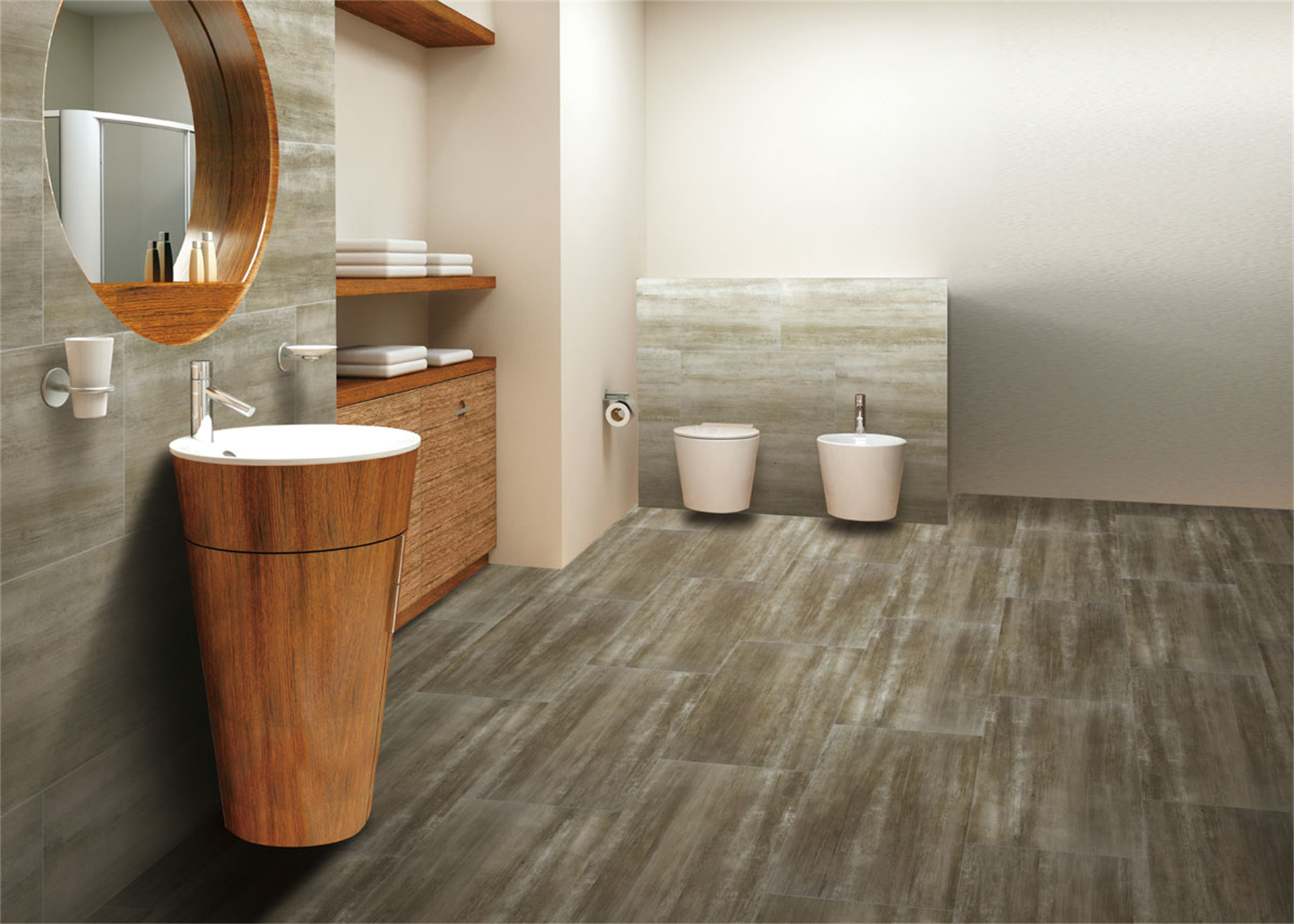 porcelain tile bathroom