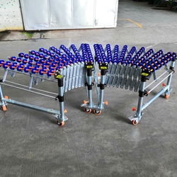 180 Degree Flexible Gravity Roller Conveyor Without Power