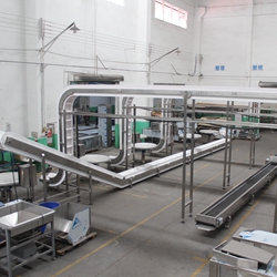 Customized White PP Belt Conveyor System