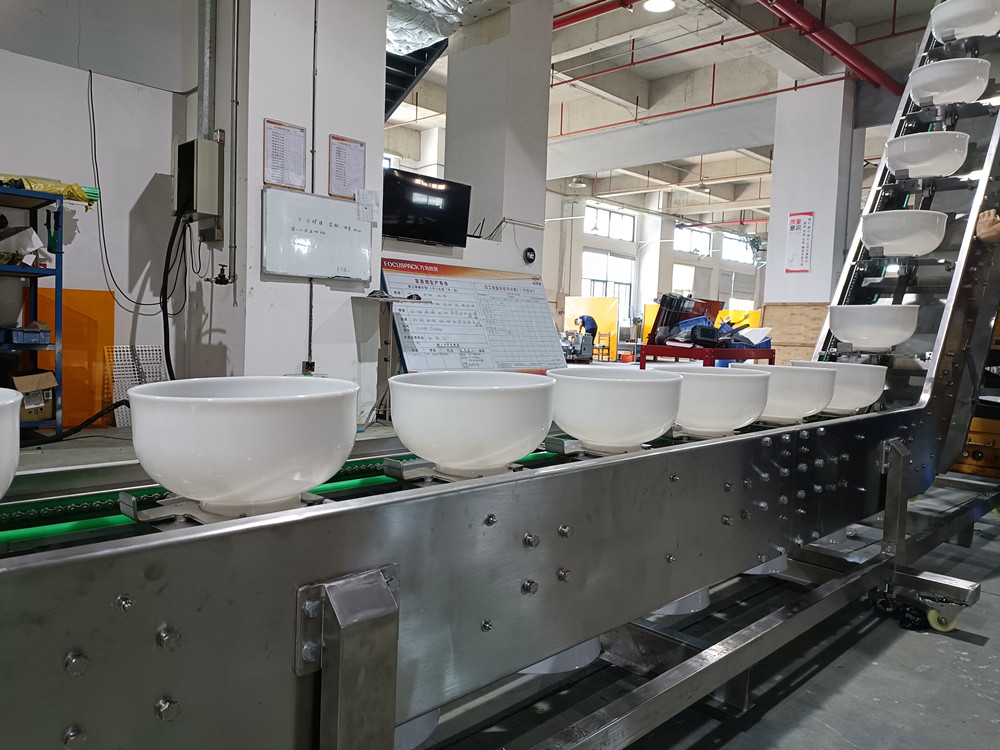 Inclined Plastic Bowl Conveyors Manufacturer