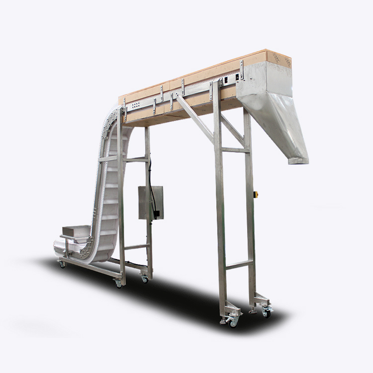 Food Grade Flighted Belt Conveyor with Baffles