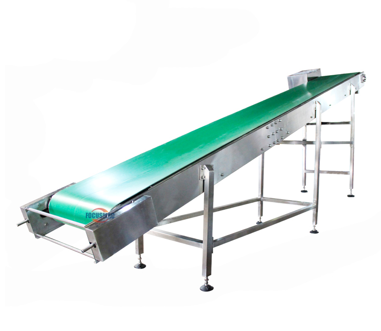 Inclined Chain Pvc Belt Conveyor 