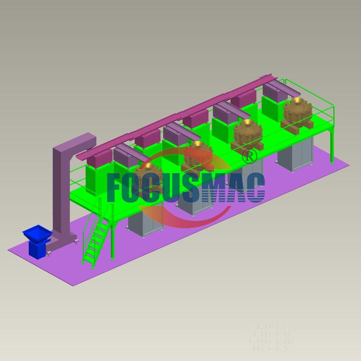 Multi-out Chips Conveyor System Fastback Motion Conveyors