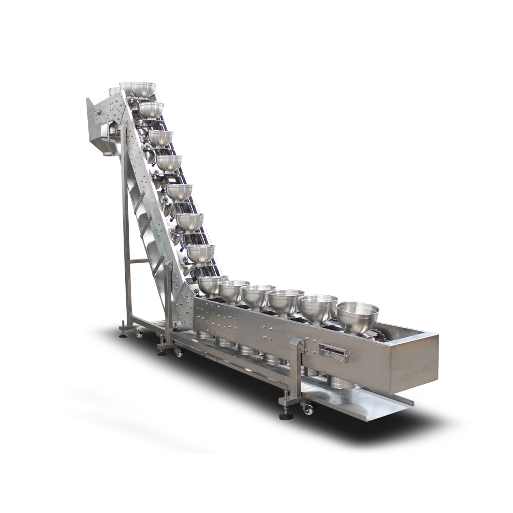 Inclined Stainless Steel Bowl Conveyor