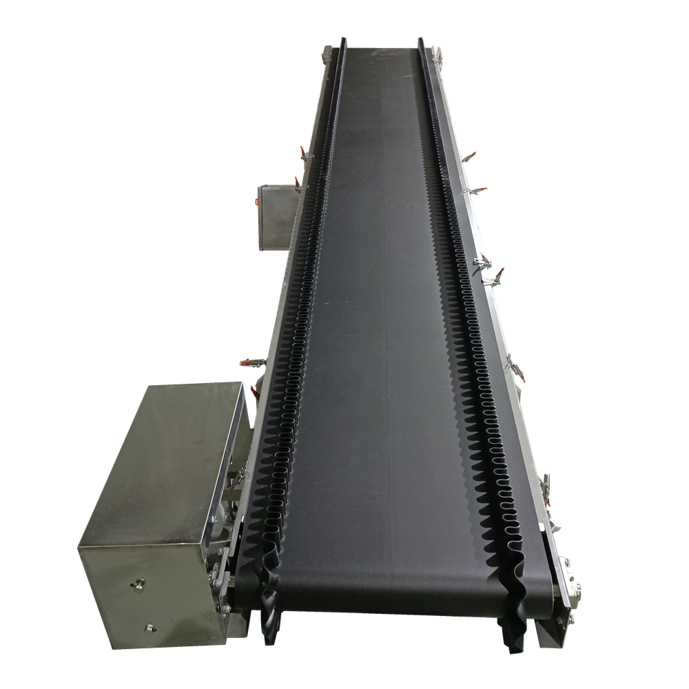 Black PVC Belt Conveyor Rubber Conveyor