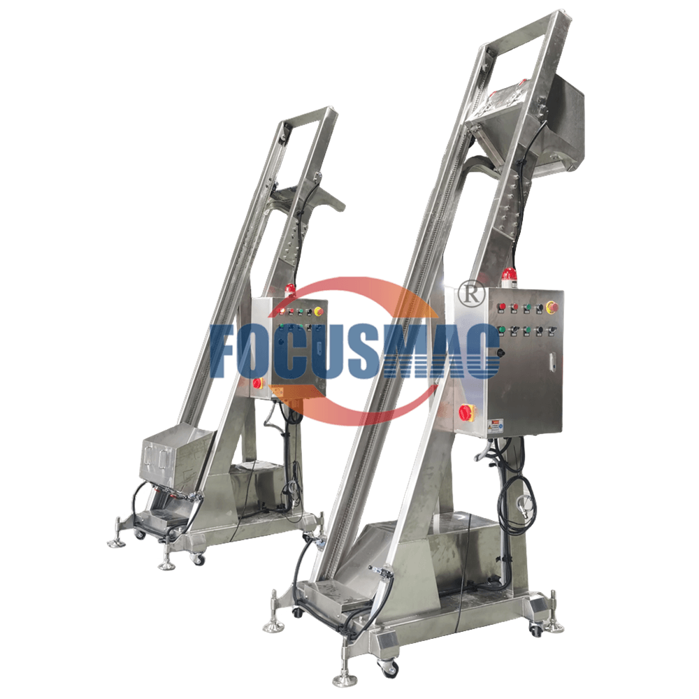 Single Bucket Elevator Stainless Steel Hopper Lift