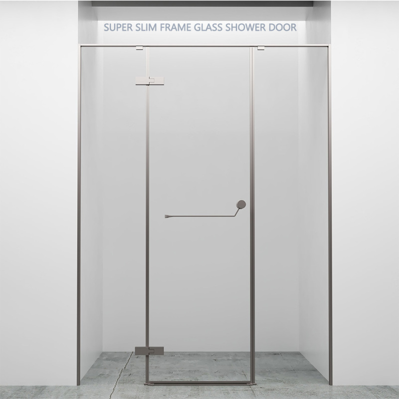 Super Slim Frame Glass Shower Door GB82 Glass System with Pivot Door for Bathroom