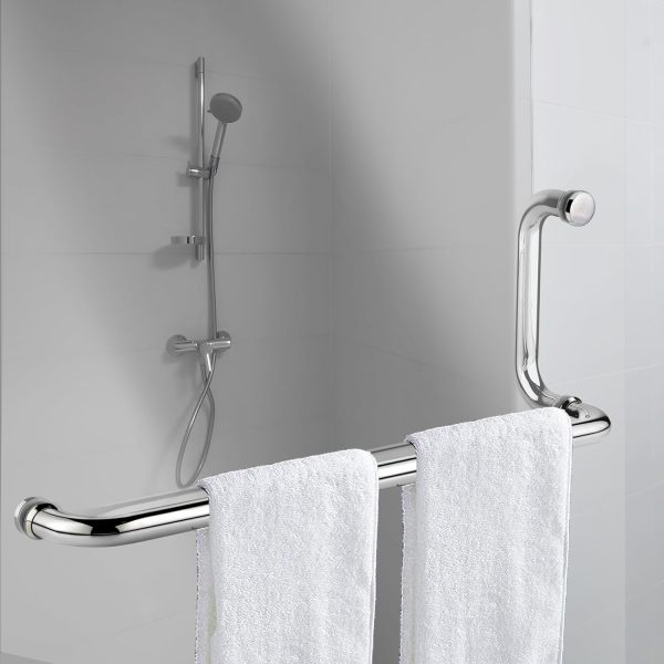 Towel Bar Handle, Pull Handle and Towel Bar Combination With Metal Washers