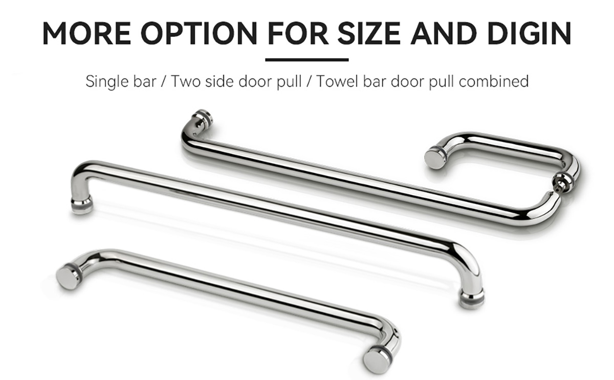 Towel Bar Handle, Pull Handle and Towel Bar Combination With Metal Washers