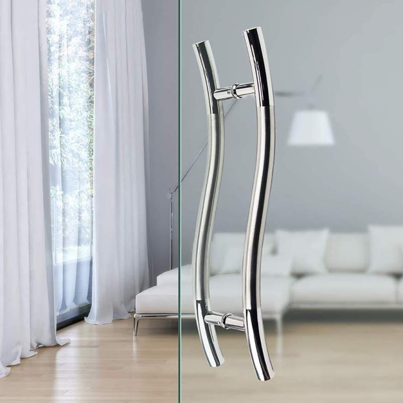 S Style Ladder Pull Handle, Stainless Steel Back to Back Door handle
