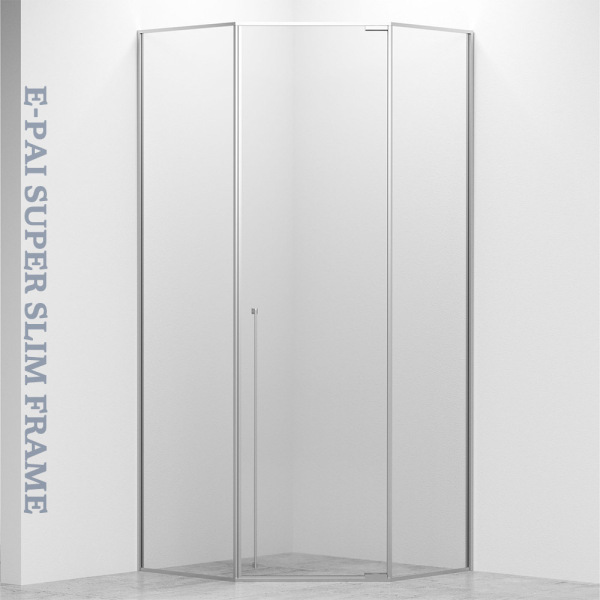 Super Slim Frame Glass Shower Door GB58 Diamond Shape Shower Enclosure
