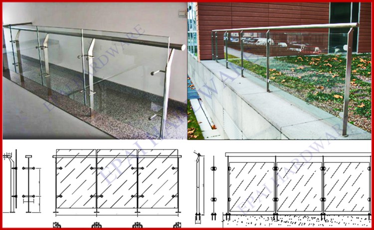 Simple glass railing system