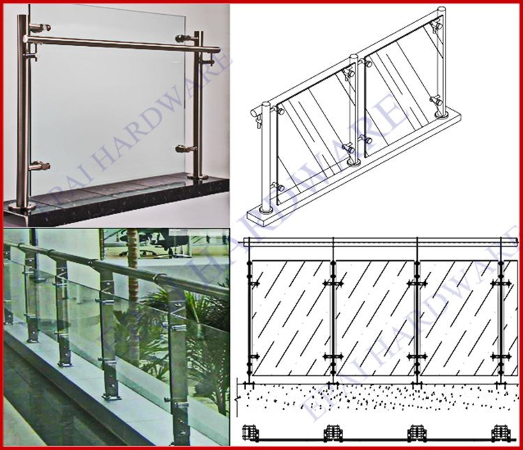 Simple glass railing system