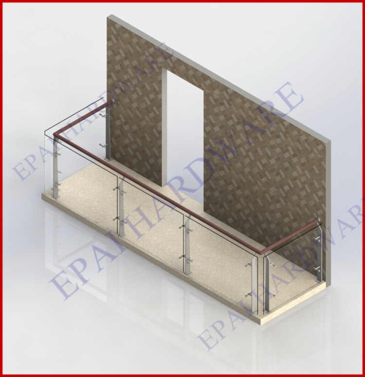 Simple glass railing system