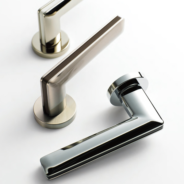 Door Lever Handle, Polished Stainless Steel Door Handle for Home Door