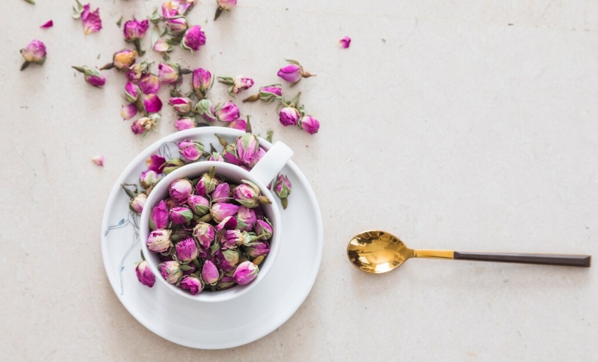 flower rose tea