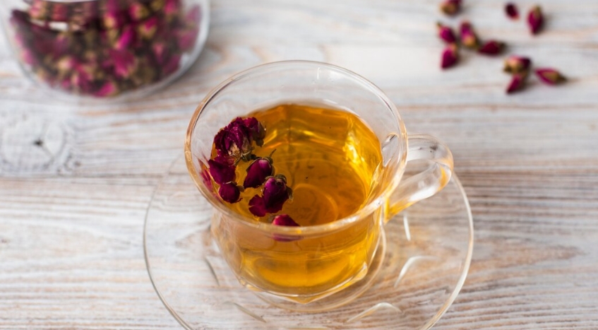 rose flower tea