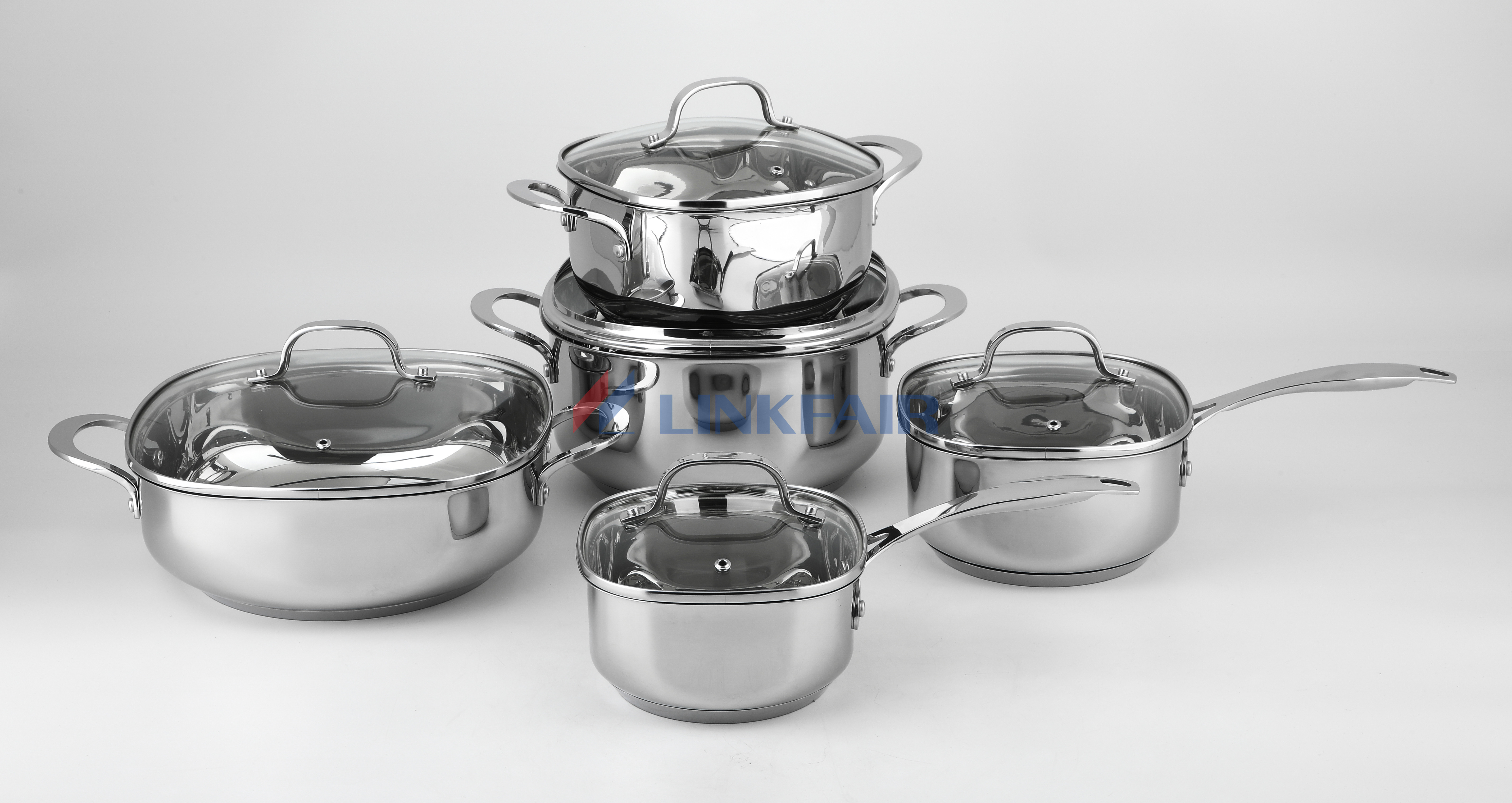 Stainless Steel Cookware Sets Of Rectangle Shape