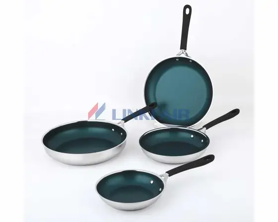 8", 9",11" & 12" Green Non-stick Frypan