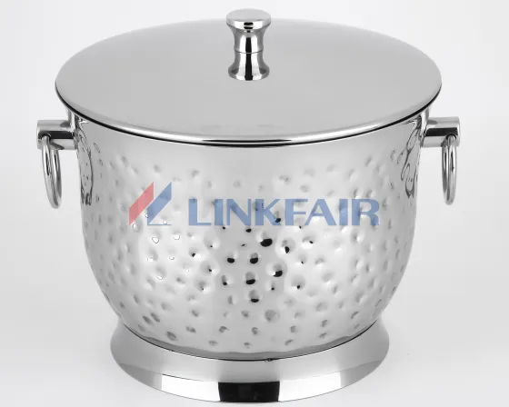 6 Quart Stainless Steel Insulated Ice Bucket With Lid and Ice Tong