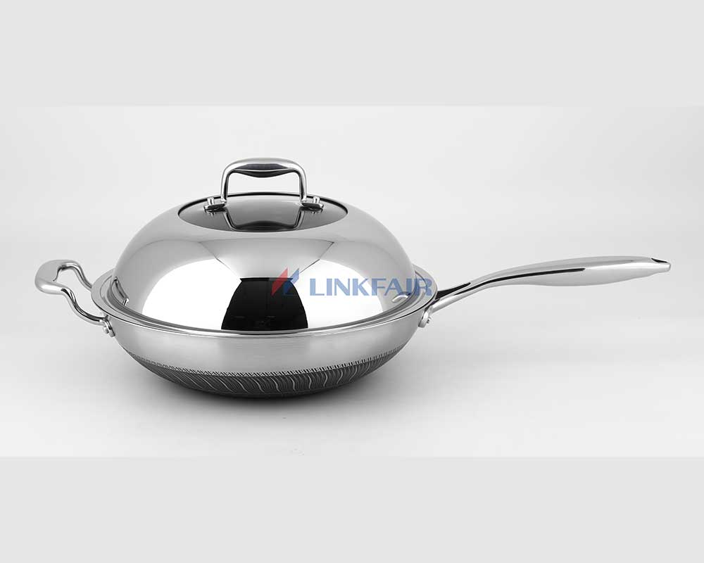 Wok en nid d'abeille triple épaisseur 32 cm / 12 po