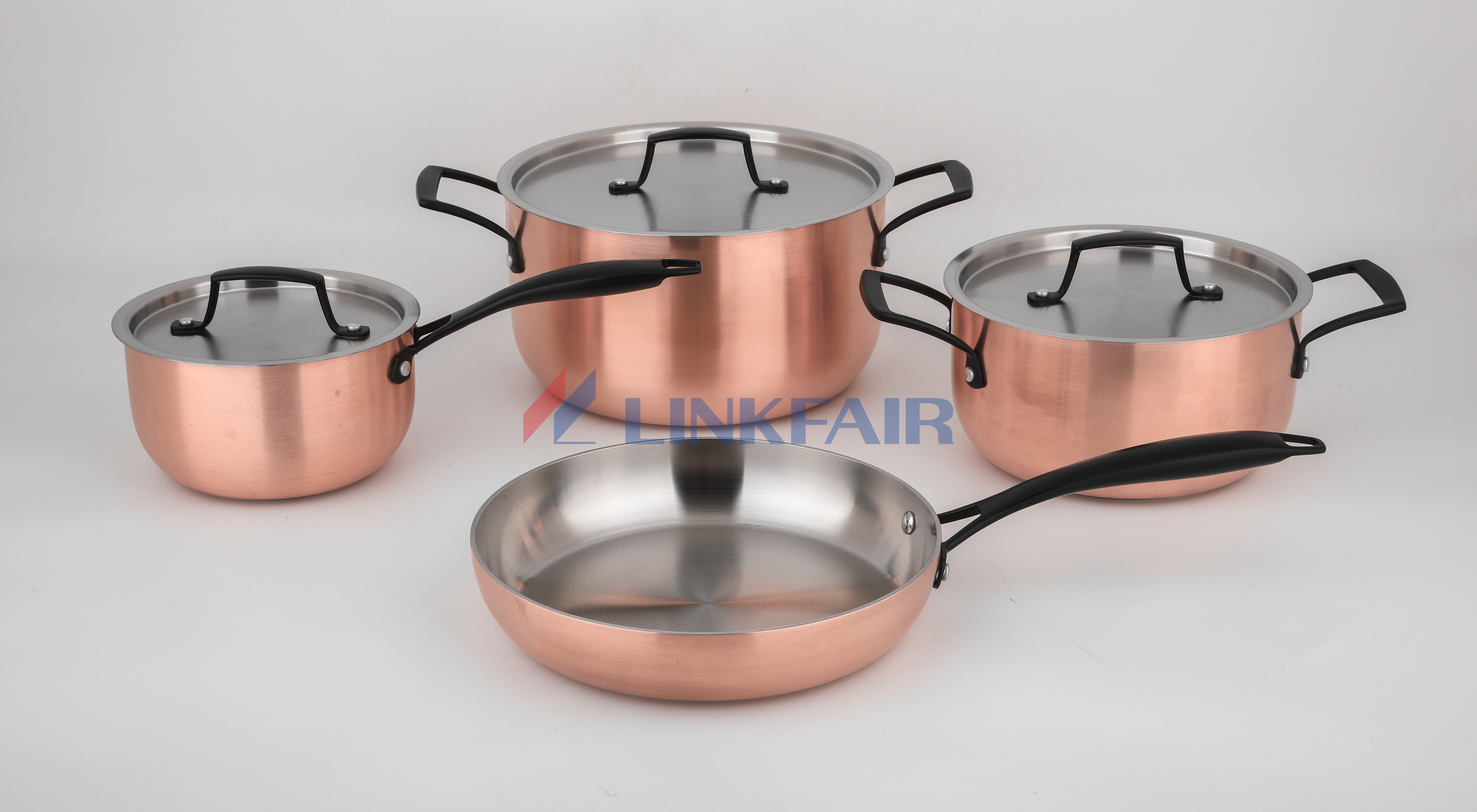 tri-ply copper cookware set