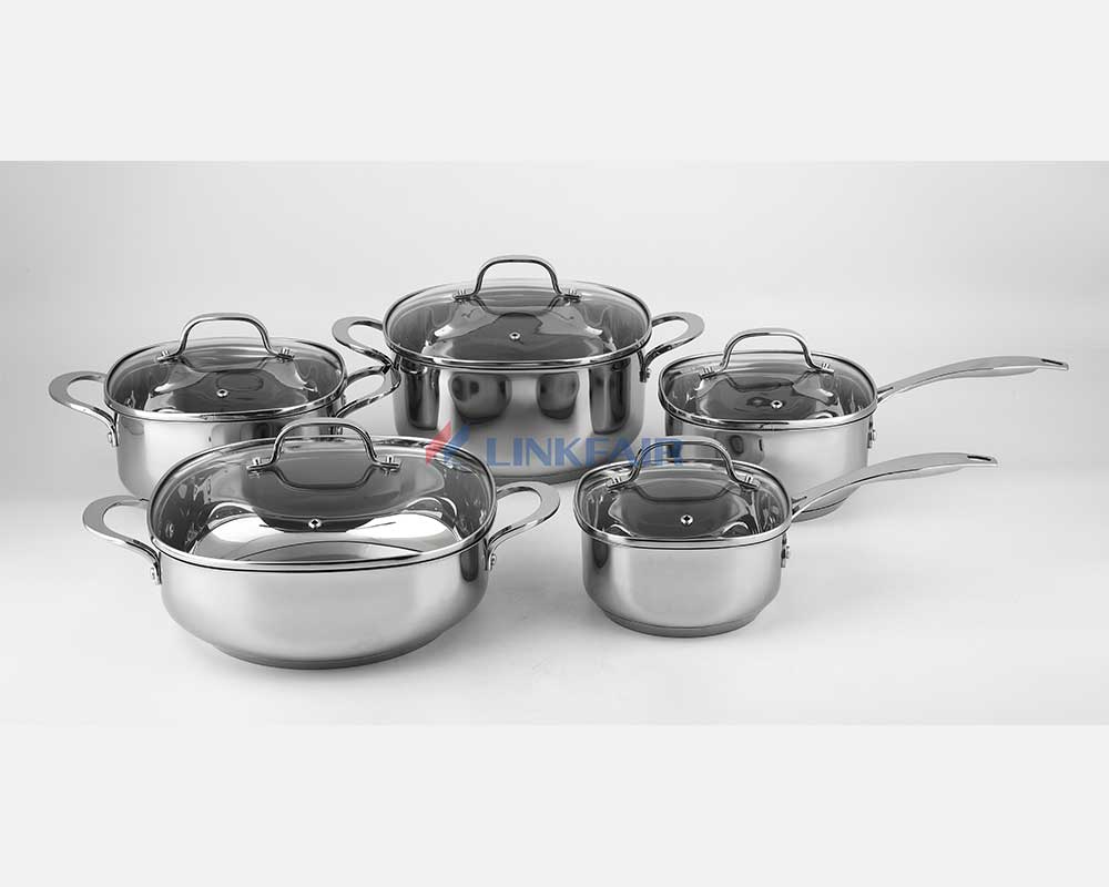 stainless steel cookware sets of rectangle shape