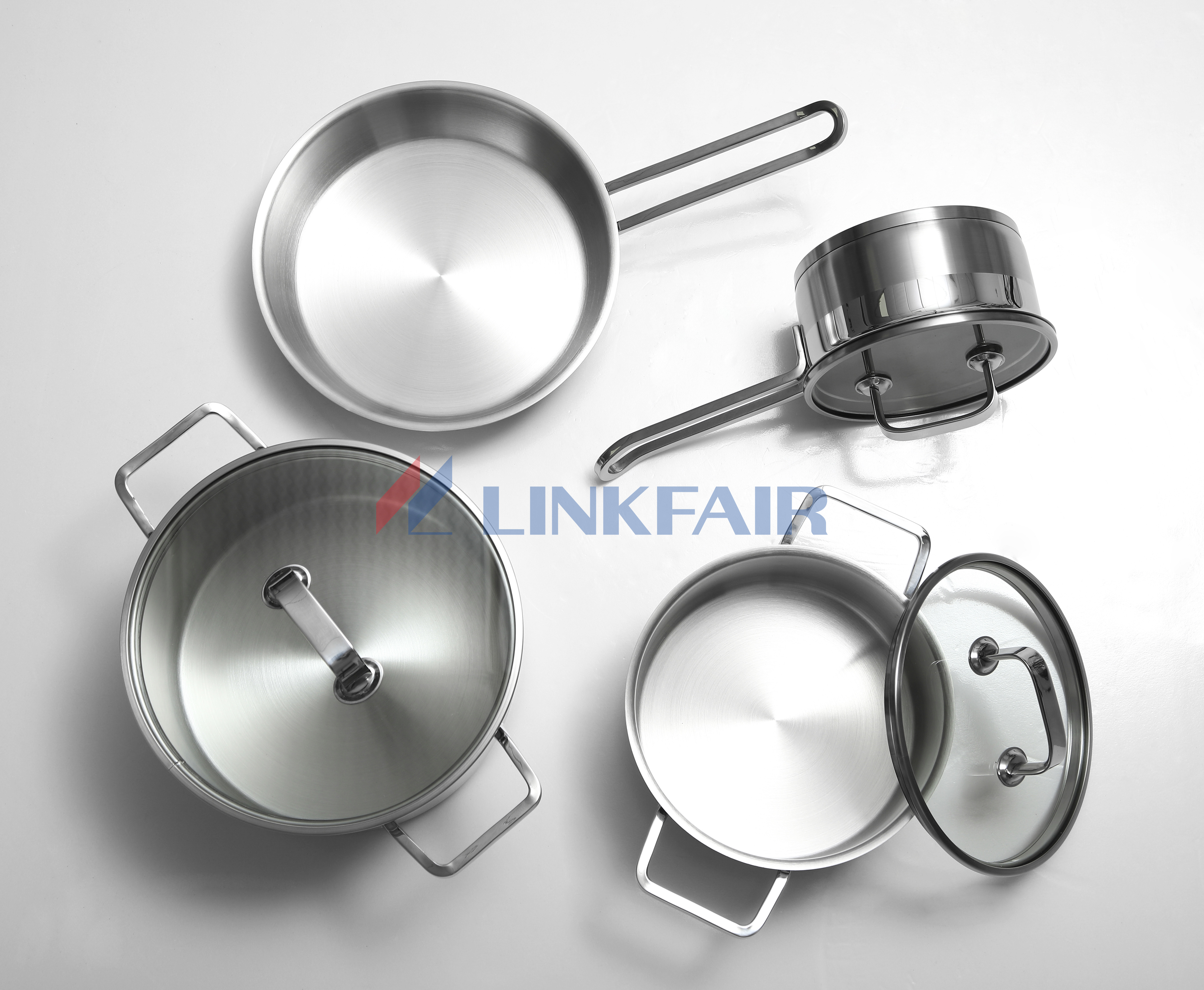 stainless steel cookware set of straight shape