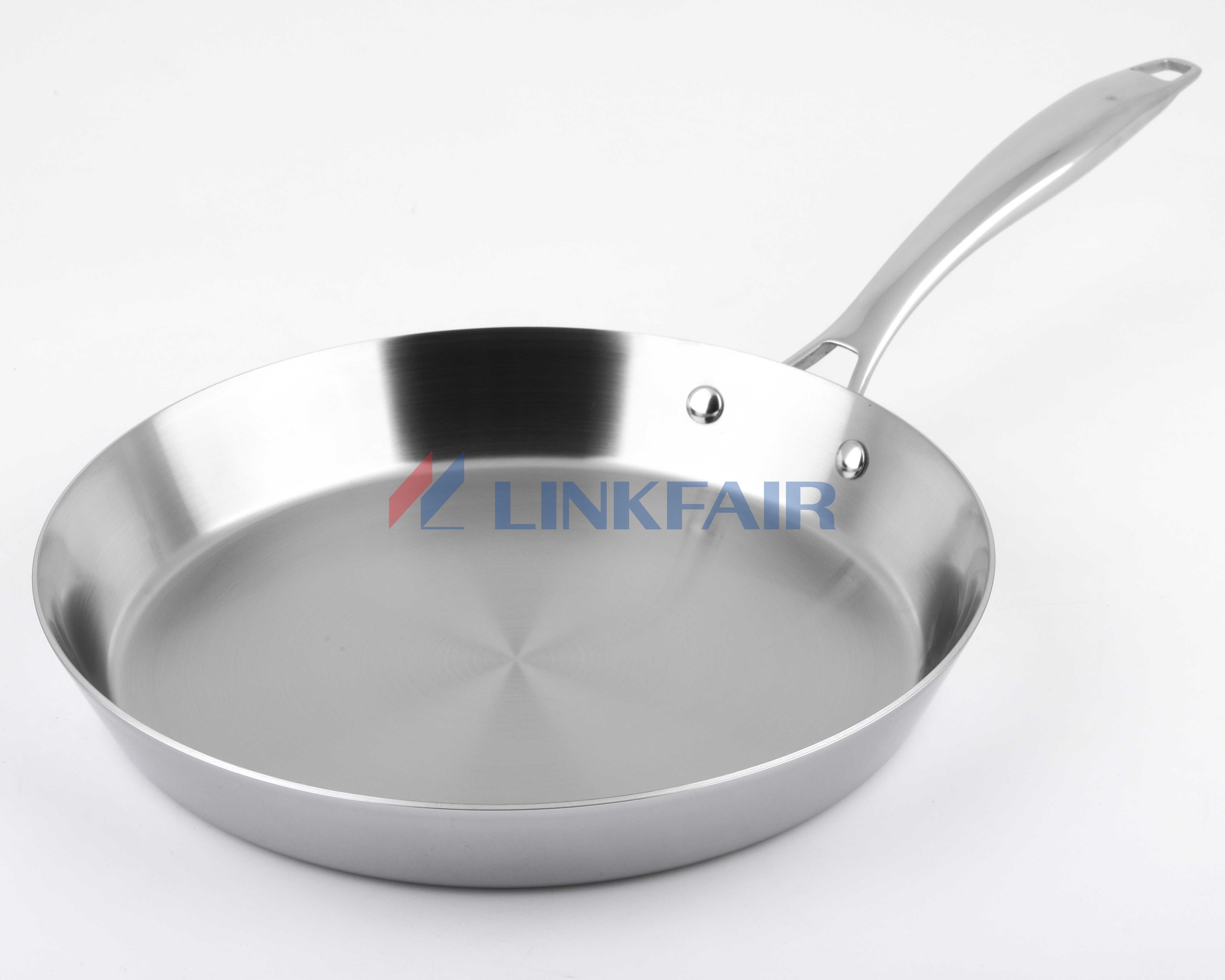 11" tri-ply stainless steel fry pan