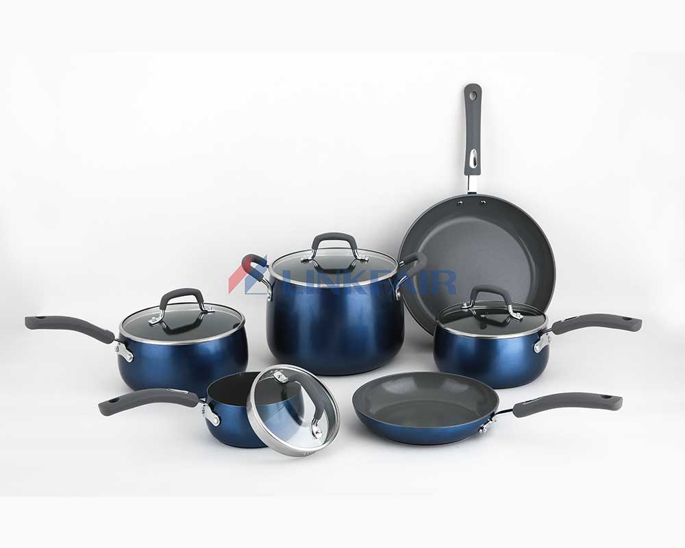 non-stick coating belly shape cookware set