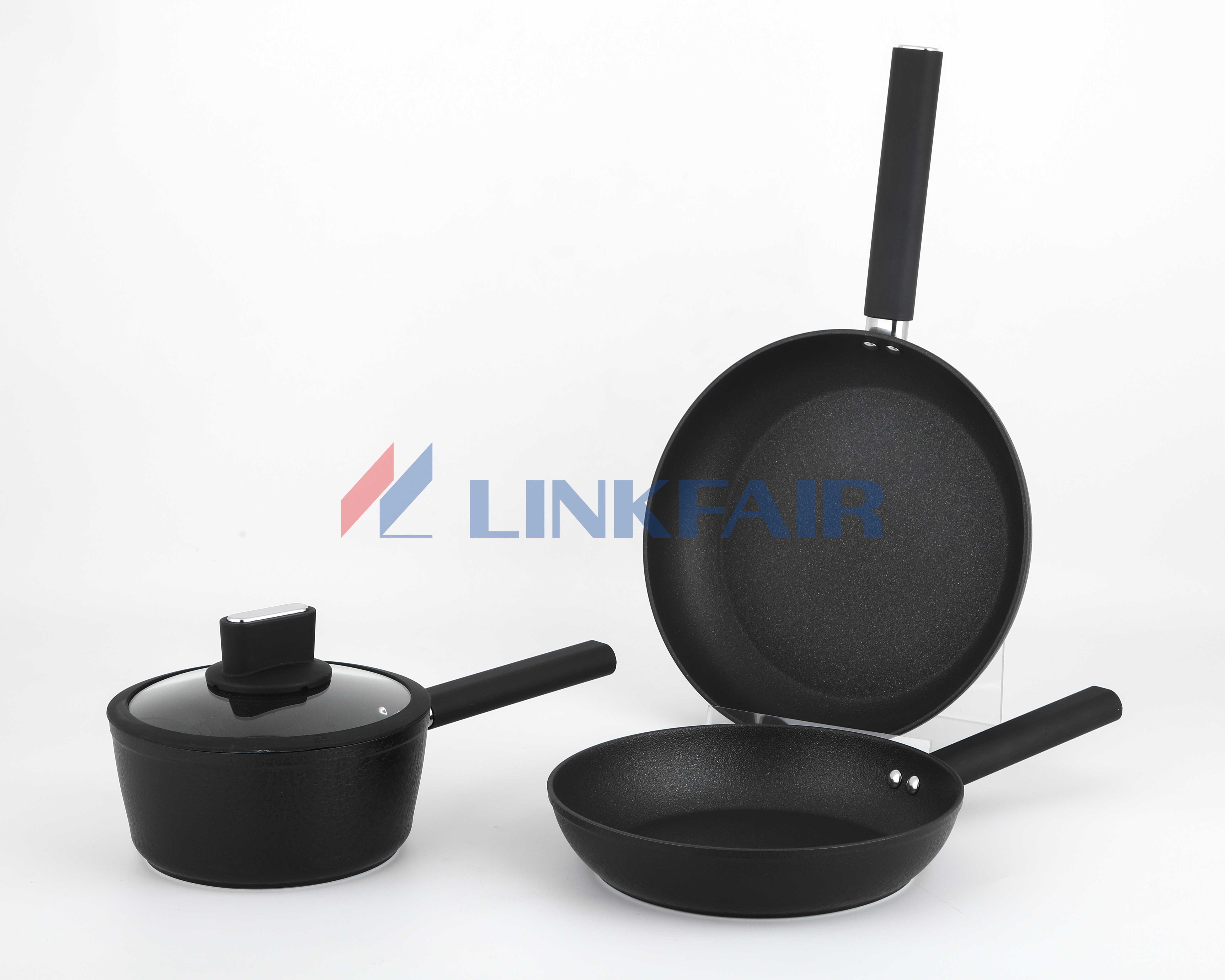 non-stick forged aluminum black cookware set