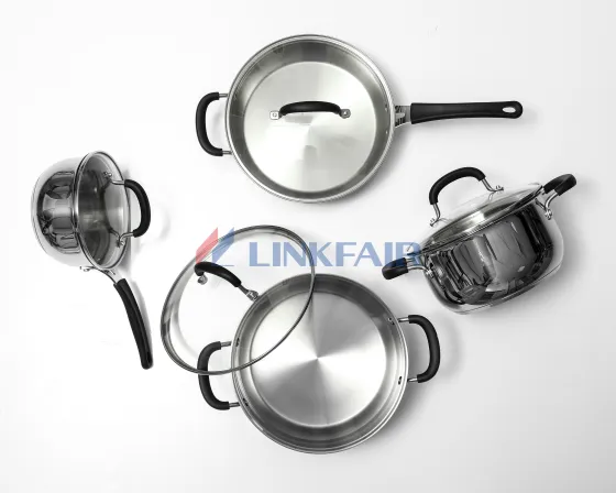 8-Piece Stainless Steel Cookware Set with Phenolic Handle