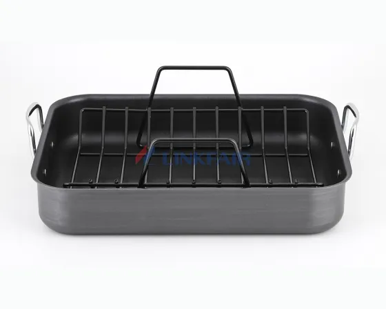 16" Non-stick Aluminum Roasting Pan/Roaster with Rack