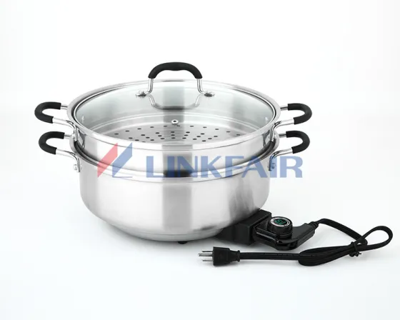 Electric Cassroles with Steamer, Mechanical Temperature Control 