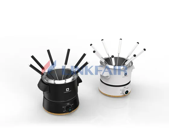 Electric Chocolate & Cheese Fondue Set with Temperature Control