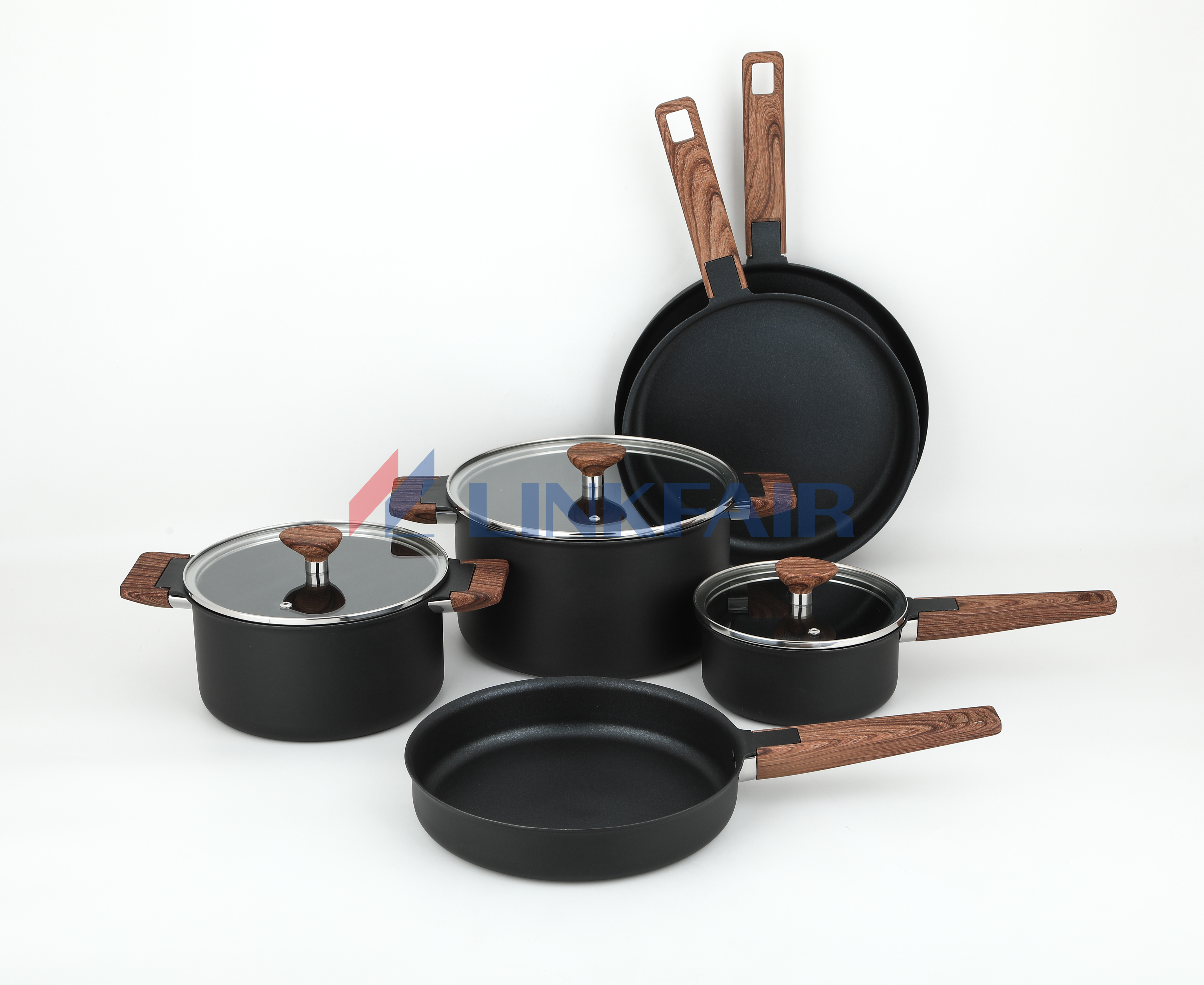 Non Stick Cookware Set with Water Transfer Handle