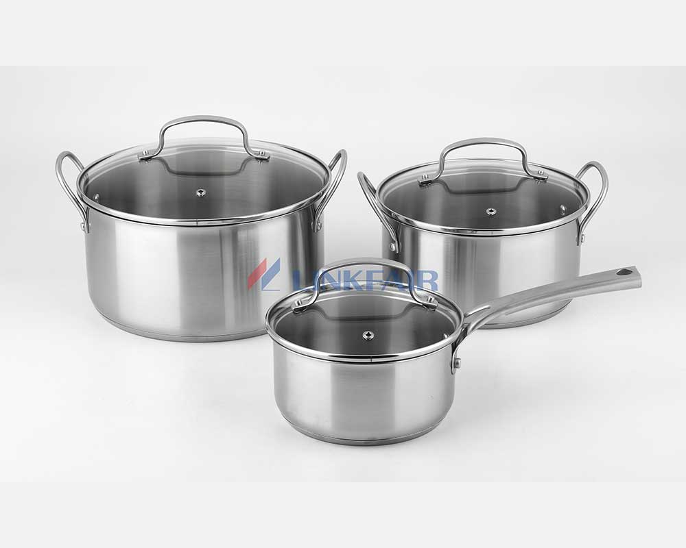 Stainless Steel Cookware Sets with Wire Handles