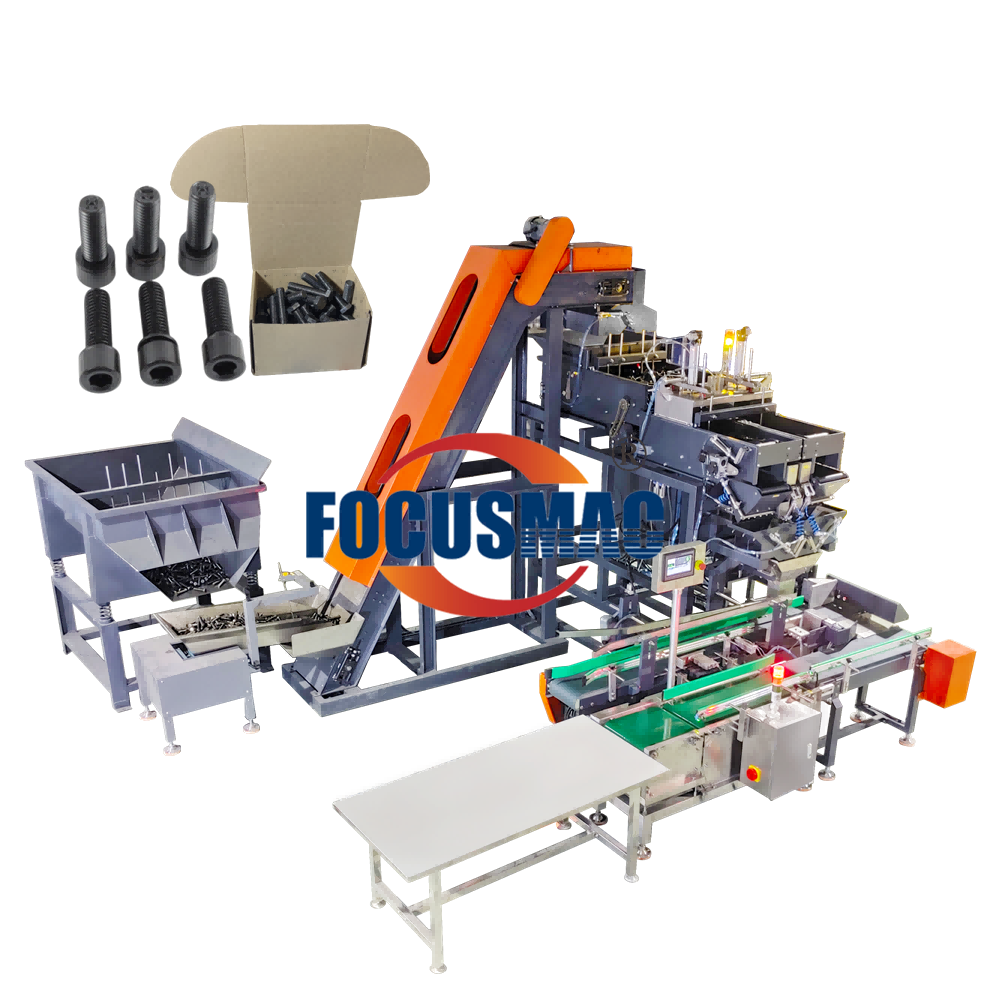 Auto Fastener Packing Large Size Hardware Carton Filling System