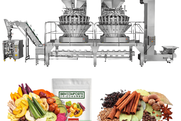 Máquina mezcladora y envasadora de múltiples materiales