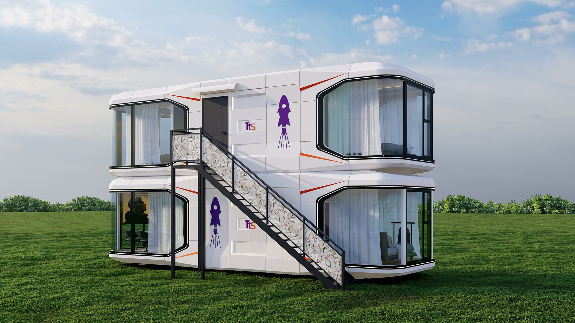 Double layered capsule house