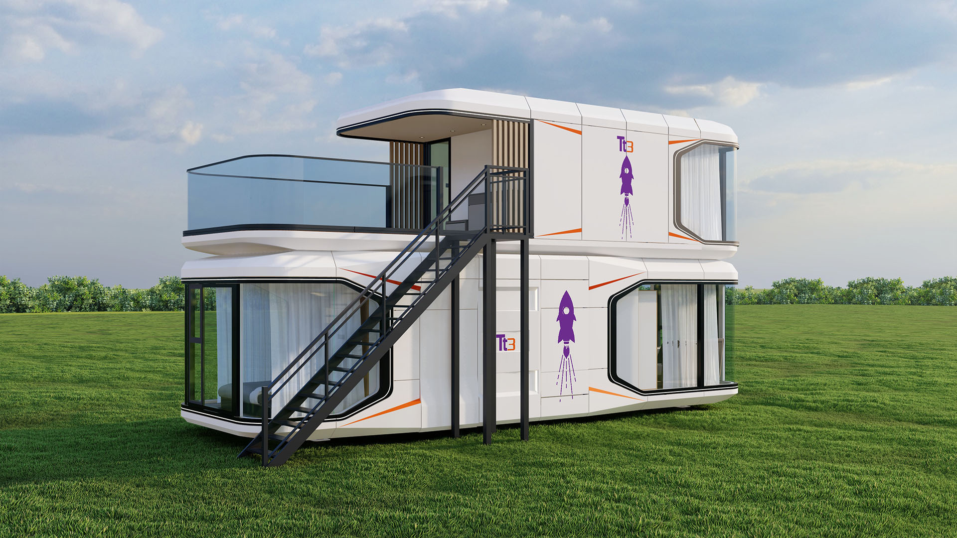 Double layered capsule house