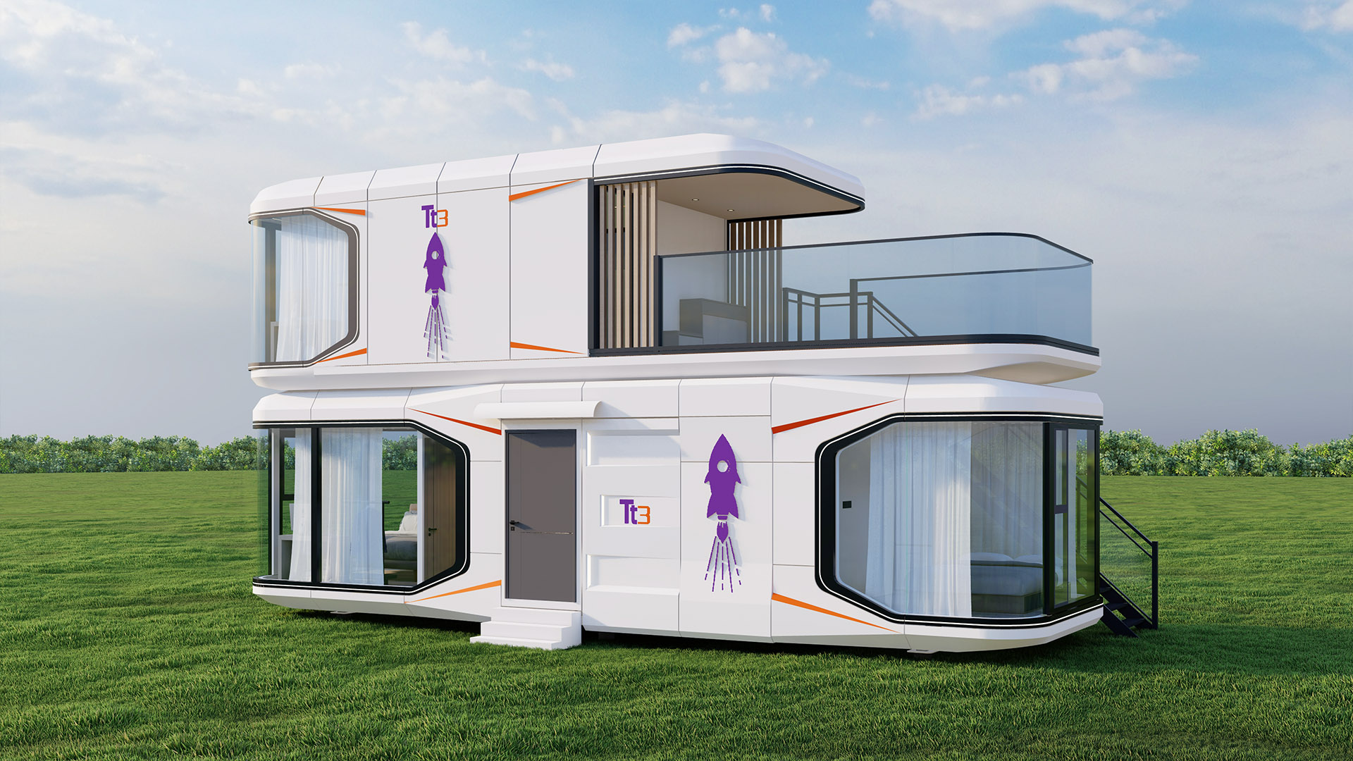 Double layered capsule house
