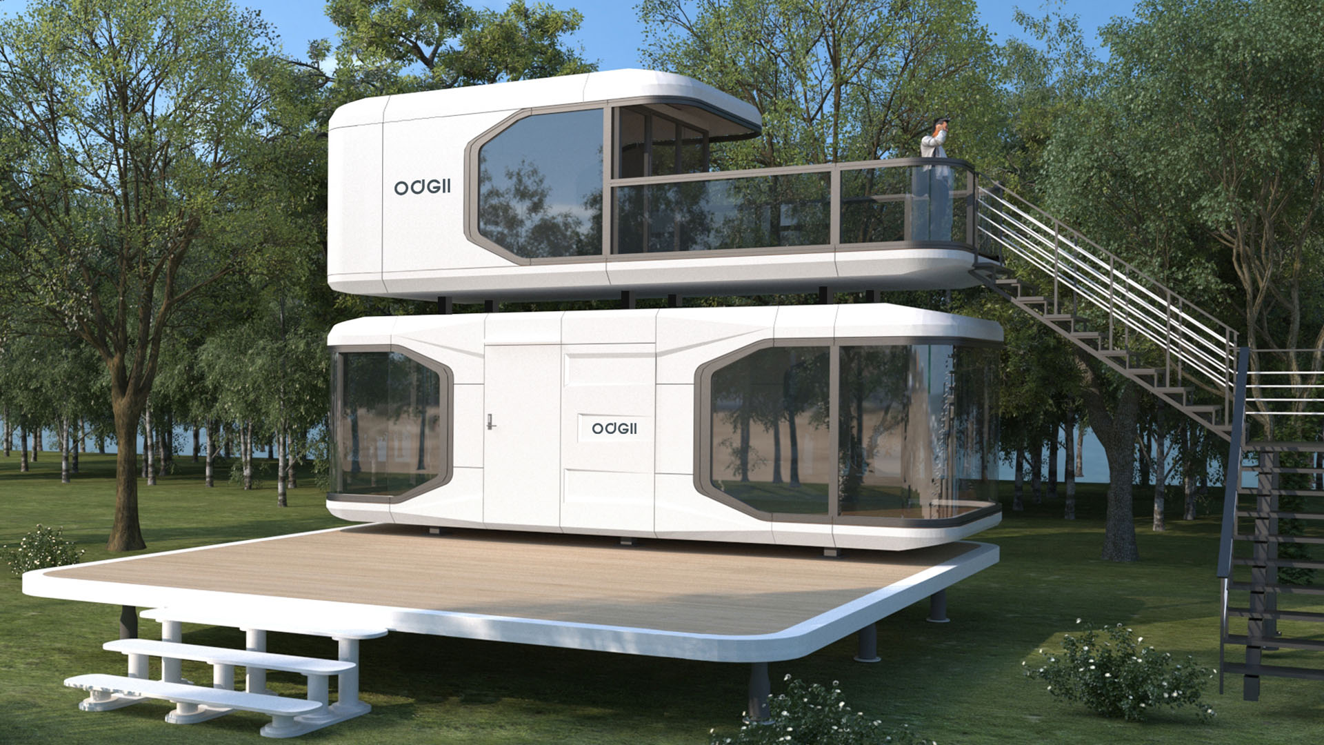 Double layered capsule house